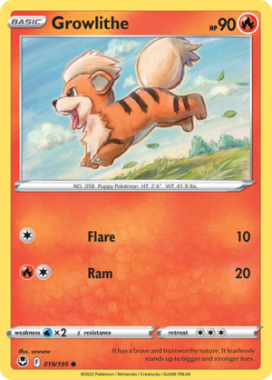 SWSH Silver Tempest 019/195 Growlithe