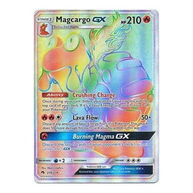 SM Lost Thunder 218/214 Magcargo GX (Rainbow Rare)