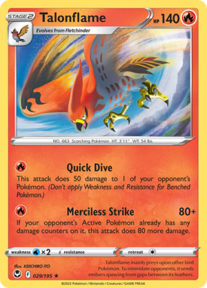 SWSH Silver Tempest 029/195 Talonflame