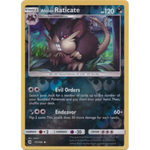 Sun and Moon (Base Set) 77/149 Alolan Raticate (Reverse Holo)