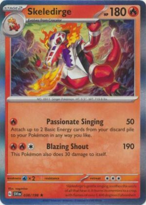 Scarlet & Violet (Base Set) 038/198 Skeledirge (Holo)