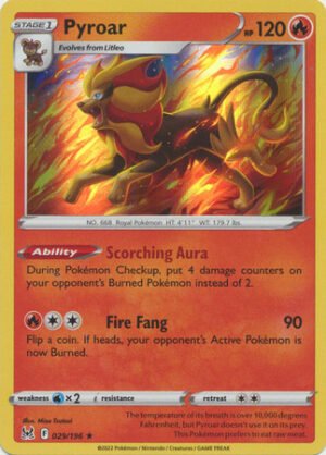 SWSH Lost Origin 029/196 Pyroar (Holo)
