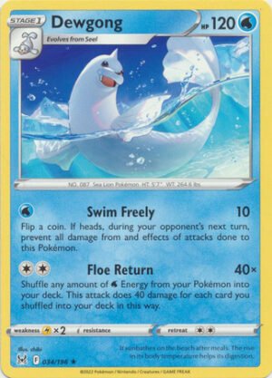 SWSH Lost Origin 034/196 Dewgong