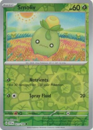 Scarlet & Violet (Base Set) 021/198 Smoliv (Reverse Holo)