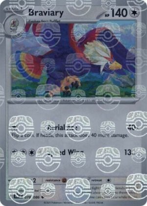 SV Black Bolt 078/086 Braviary (MASTER BALL Reverse Holo)