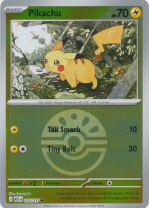 ME Ascended Heroes 055/217 Pikachu (Reverse Holo BALL SYMBOL)