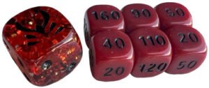 SWSH Lost Origin Red w/ Yellow Speckles & Red (small) Dice