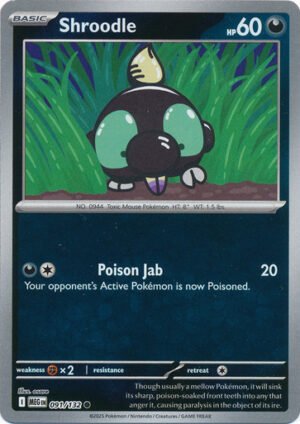 Mega Evolution 091/132 Shroodle (Reverse Holo)