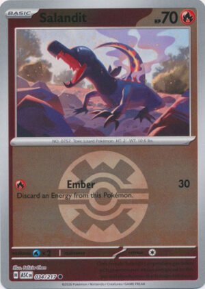 ME Ascended Heroes 034/217 Salandit (Reverse Holo BALL SYMBOL)
