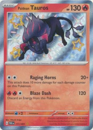 SV Paldean Fates 111/091 Paldean Tauros (Holo Shiny)