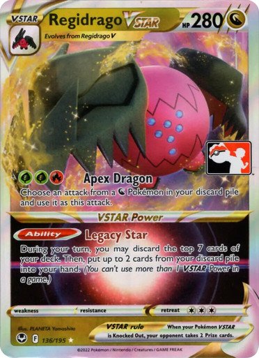 SWSH Silver Tempest 136/195 Regidrago VSTAR (Prize Pack League Promo)