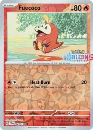 SV Surging Sparks 029/191 Fuecoco (Reverse Holo Horizons Logo)