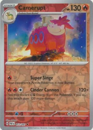 SV Paldean Fates 012/091 Camerupt (Reverse Holo)
