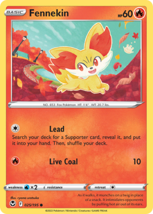 SWSH Silver Tempest 025/195 Fennekin