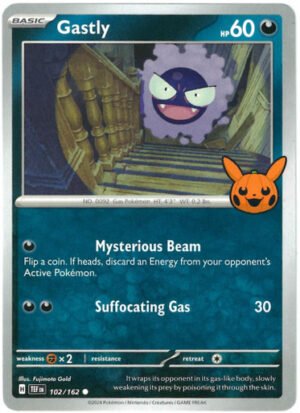 SV Temporal Forces 102/162 Gastly (Pikachu Pumpkin Stamp)