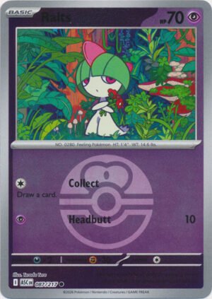 ME Ascended Heroes 087/217 Ralts (Reverse Holo BALL SYMBOL)