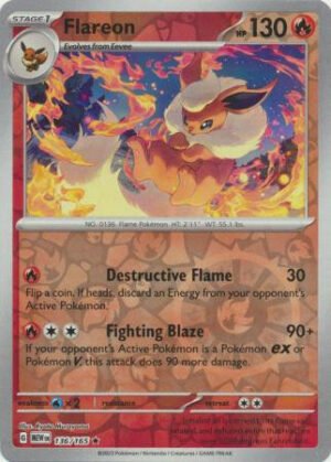 Scarlet & Violet 151 136/165 Flareon (Reverse Holo)