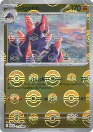 SV White Flare 048/086 Gigalith (POKE BALL Reverse Holo)