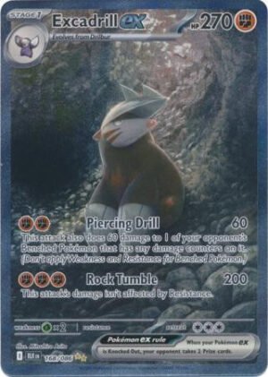SV Black Bolt 168/086 Excadrill ex (Special Illustration Rare Full Art)
