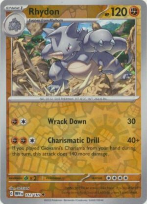 Scarlet & Violet 151 112/165 Rhydon (Reverse Holo)