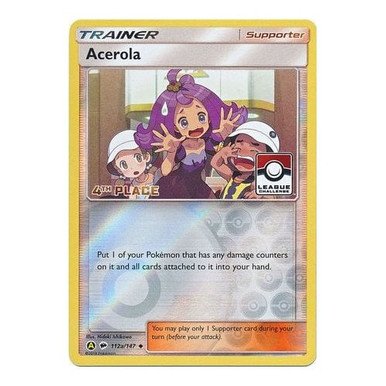 SM Burning Shadows 112a/147 Acerola (League Promo 4th Place)
