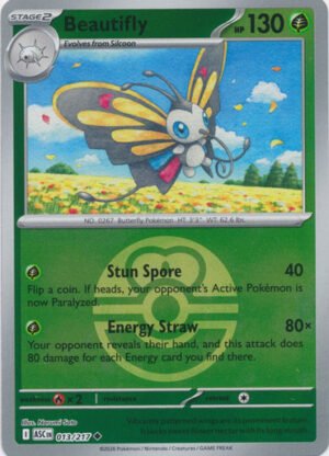 ME Ascended Heroes 013/217 Beautifly (Reverse Holo BALL SYMBOL)