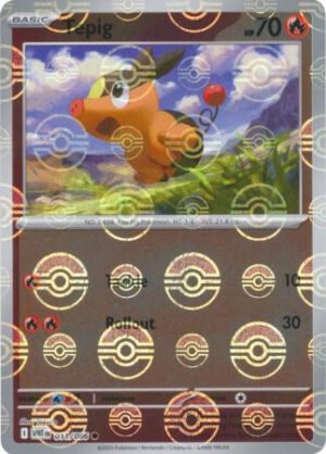 SV White Flare 011/086 Tepig (POKE BALL Reverse Holo)