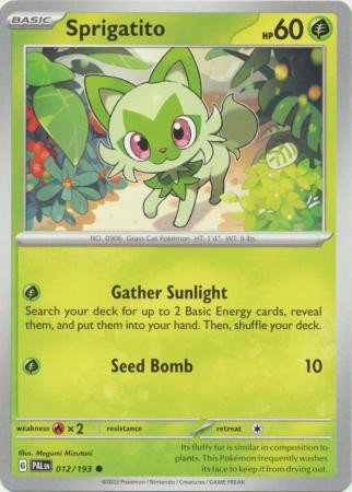SV Paldea Evolved 012/193 Sprigatito