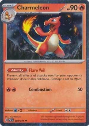 SV Paldean Fates 008/091 Charmeleon (Cosmo Holo)