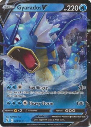 Evolving Skies 028/203 Gyarados V (Half Art)