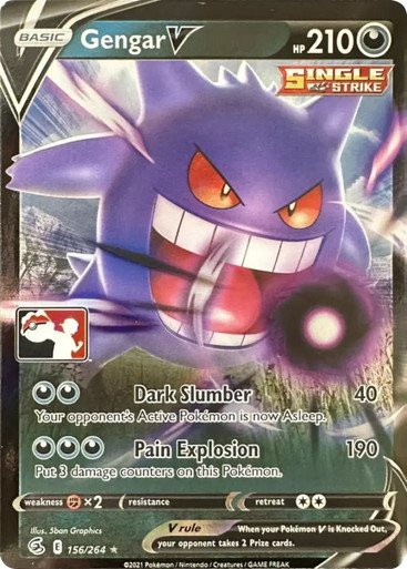 Fusion Strike 156/264 Gengar V (Prize Pack League Promo)