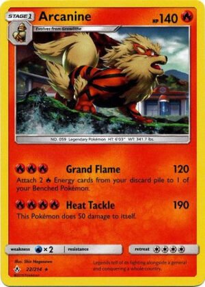 SM Unbroken Bonds 022/214 Arcanine (Cosmo Holo)