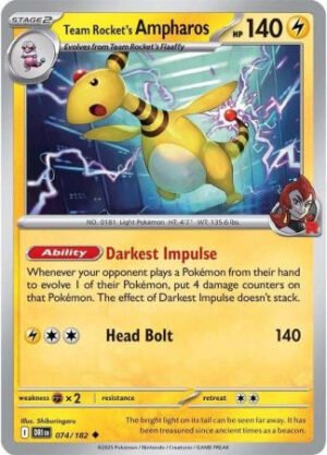 SV Destined Rivals 074/182 Team Rocket’s Ampharos