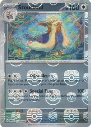 SV White Flare 076/086 Stoutland (MASTER BALL Reverse Holo)