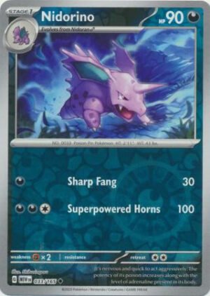Scarlet & Violet 151 033/165 Nidorino (Reverse Holo)