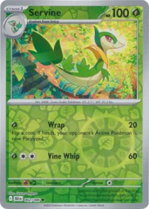SV Black Bolt 002/086 Servine (Reverse Holo)