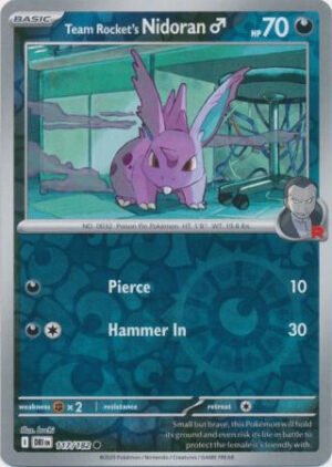 SV Destined Rivals 117/182 Team Rocket's Nidoran ♂ (Reverse Holo)