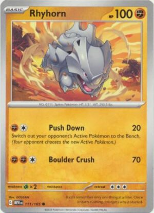 Scarlet & Violet 151 111/165 Rhyhorn