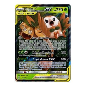 SM Unified Minds 001/236 Rowlet & Alolan Exeggutor GX (Tag Team Half Art)