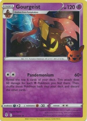 Evolving Skies 077/203 Gourgeist (Pikachu Pumpkin Holo Stamp)