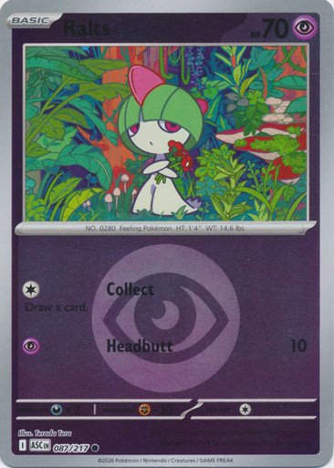 ME Ascended Heroes 087/217 Ralts (Reverse Holo ENERGY SYMBOL)