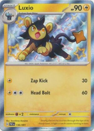 SV Paldean Fates 136/091 Luxio (Holo Shiny)