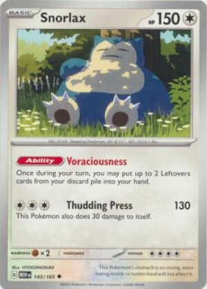 Scarlet & Violet 151 143/165 Snorlax