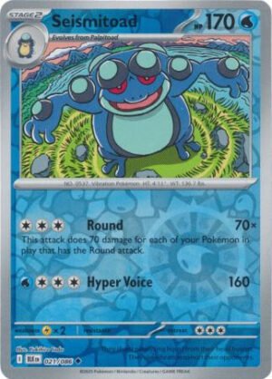 SV Black Bolt 021/086 Seismitoad (Reverse Holo)