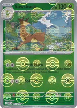 SV White Flare 007/086 Sawsbuck (POKE BALL Reverse Holo)