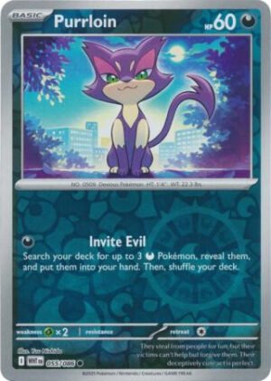 SV White Flare 055/086 Purrloin (Reverse Holo)