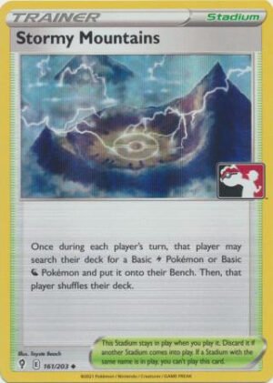 Evolving Skies 161/203 Stormy Mountains (Prize Pack League Promo Holo)
