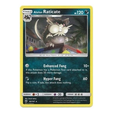 SM Burning Shadows 082/147 Alolan Raticate