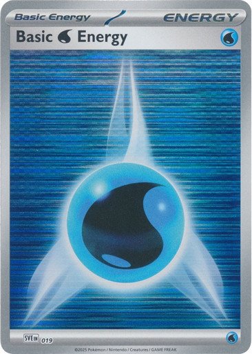 Scarlet & Violet SVE EN19 Basic Water Energy (Tinsel Holo)