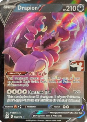 SWSH Lost Origin 118/196 Drapion V (Prize Pack League Promo)